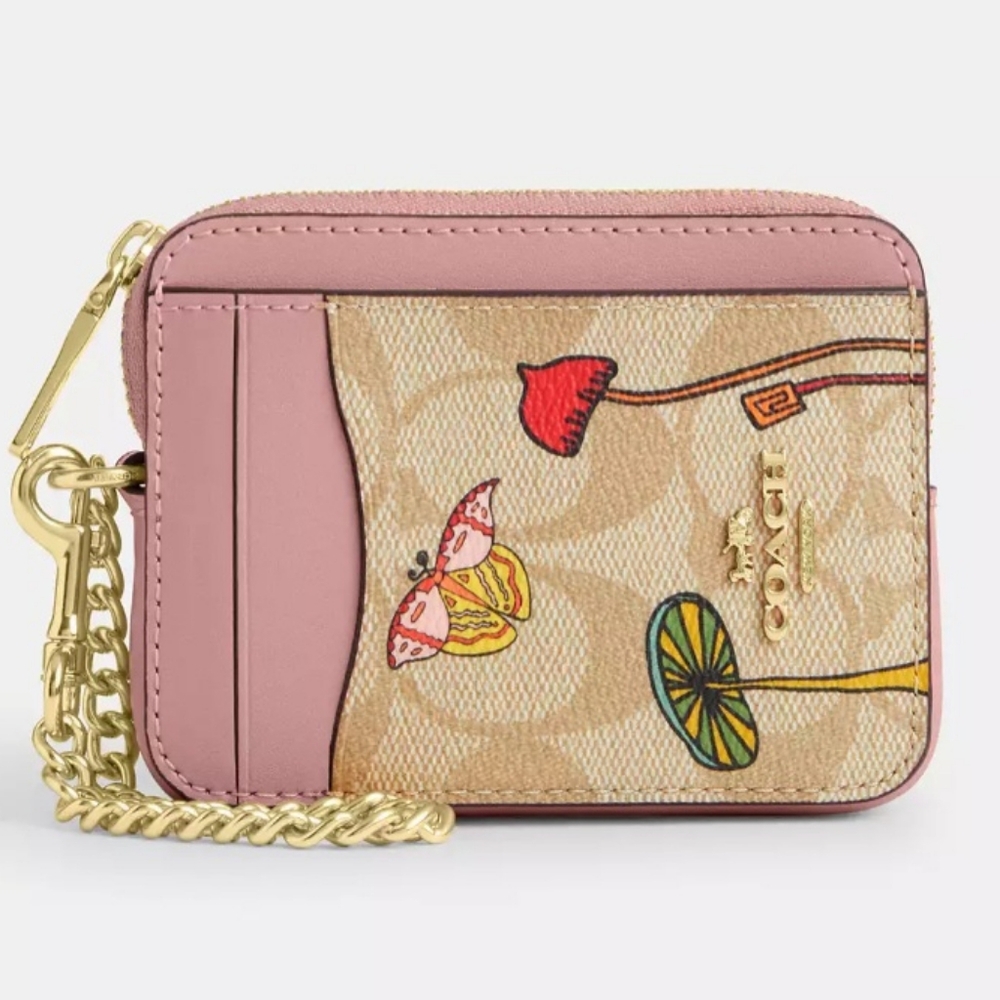 Coach X Observed By Us Zip Card Case In Signature Canvas
